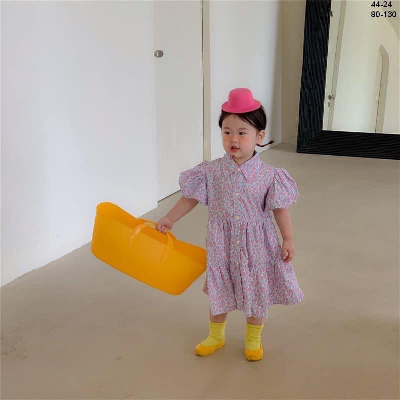 Đầm xuất hàn hoa nhí vintage bé gái
