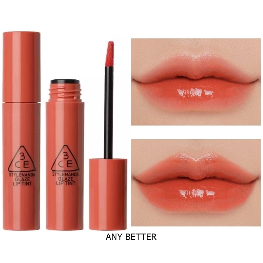 Son 3CE Glaze Lip Tint New Motion - Son Tint Bóng 3CE Cho Đôi Môi Mọng Nước 5g BREAK ME Vintage Bouquet [ Bebeauskinshop