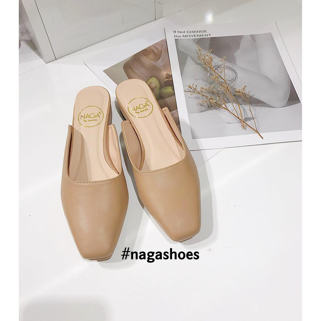 XẢ <3 [FORM BÉ- CHỌN LÊN 1 SIZE]  DÉP SỤC NAGASHOES MŨI VUÔNG 2P NAD131 > . new ‼️ . new ! <3 🇻🇳 2020 : : ' Chuẩn . ' <