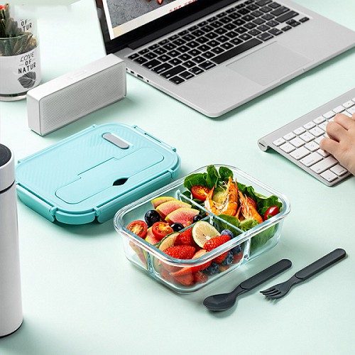 Hộp thủy tinh chia ngăn cao cấp Yeahcook Glass Lunch Box | BigBuy360 - bigbuy360.vn