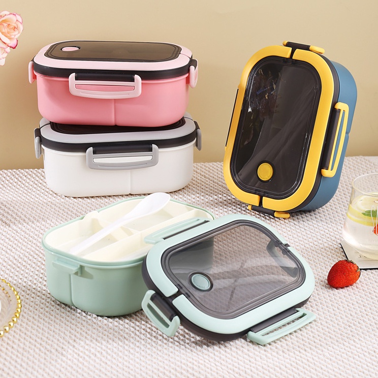 Hộp Cơm Giữ Nhiệt Văn Phòng FANTASTIC Có Quai Xách - Hộp Cơm Bento 6 Ngăn Phong Cách Nhật