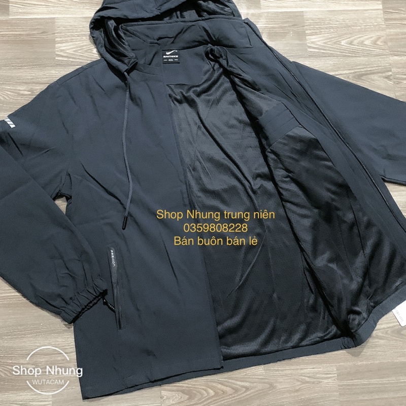 Áo khoác gió nam trung niên chất lì cực đẹp mũ có thể tháo