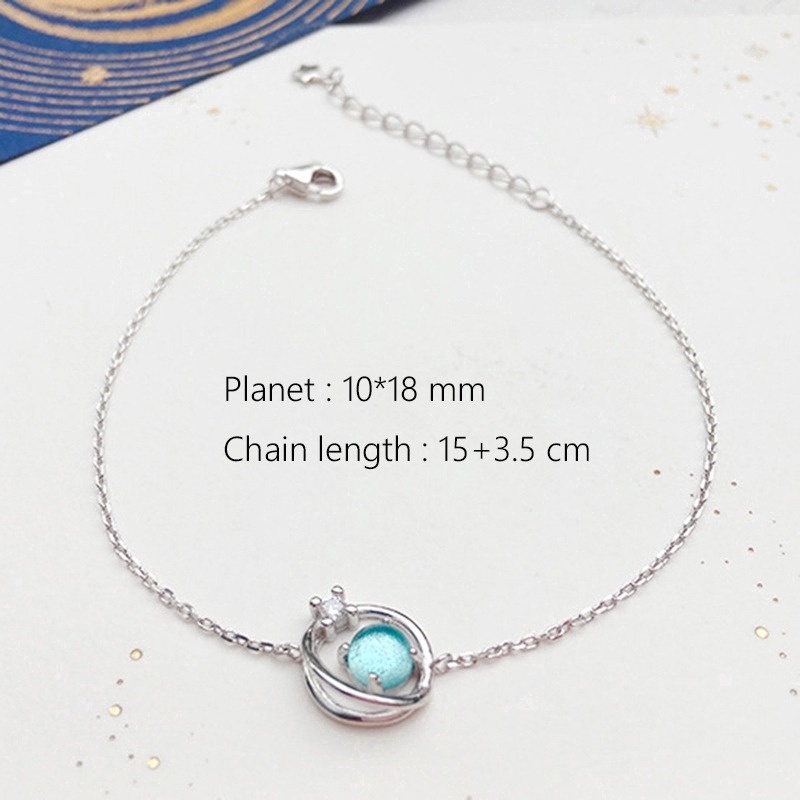 MANYUE Vòng Tay Mạ Bạc Đính Đá Pha Lê Xanh Thời Trang Thanh Lịch Dành Cho Nữ
