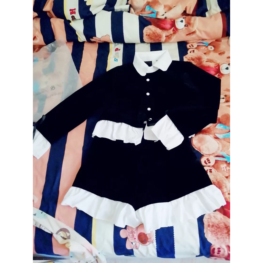 [Sẵn Hàng]♥️Set Áo+Quần Nhung Ulzzang(ảnh thật)Size S -&gt;2XL