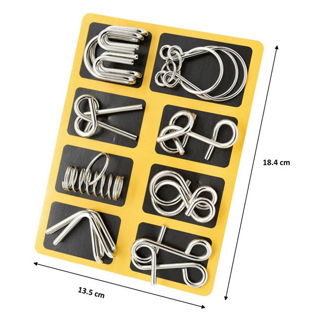 Đồ chơi tháo sắt thông minh trí tuệ Metal Puzzle - 1 bộ 8 cái