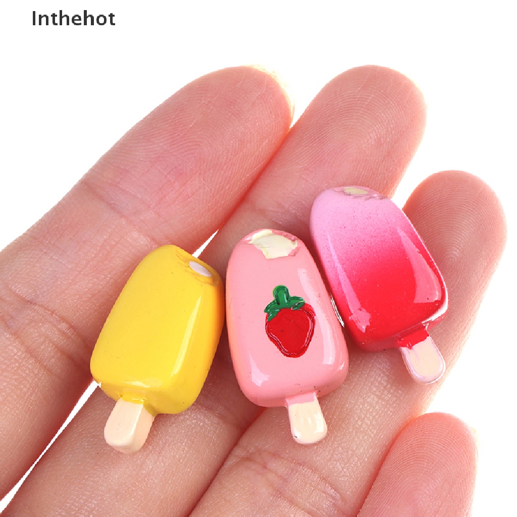 Set 5 cây kem đồ chơi tỉ lệ 1:12 1:6 cho nhà búp bê