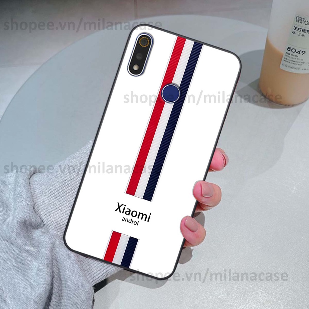 Ốp Realme 3 / 3 Pro in giả da phong cách thể thao, cá tính, thời trang