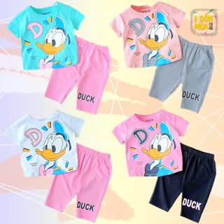 [BỘ LỬNG VỊT DONALD/MICKEY] BÉ GÁI 8-38KG CHẤT COTTON 100% MỀM MỊN, QUẦN LỬNG ÁO CỘC TAY SHOP BỐN MÙA