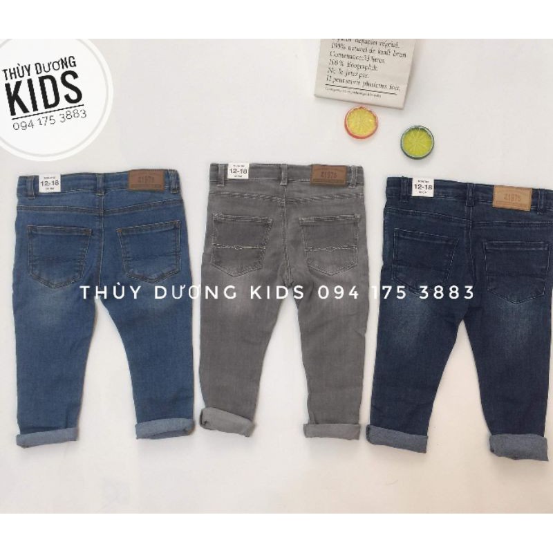⚡😍Quần bò/ jeans Zara skinny màu xanh nhạt, xanh đậm, khói và đen dư xịn cho bé
