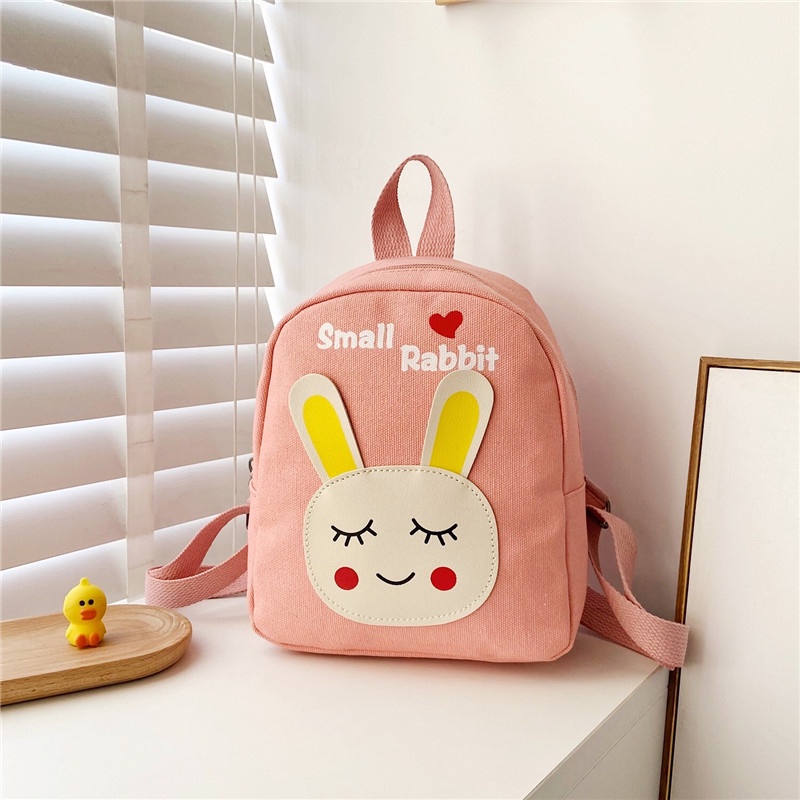 Ba Lô Vải Canvas Họa Tiết Hoạt Hình Xinh Xắn Dành Cho Bé