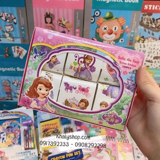 Set 6 tấm hình xăm hình công chúa Sofia cho bé gái trẻ em siêu hot - 16P5NSOF007