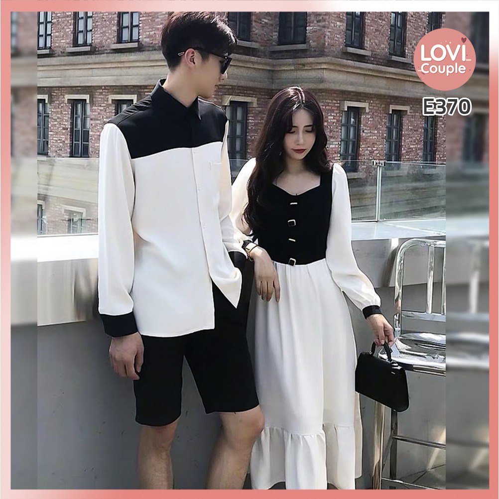 Đồ Đôi - ÁO ĐÔI - Áo váy đôi E370 - LoviCouple - Có FeedBack