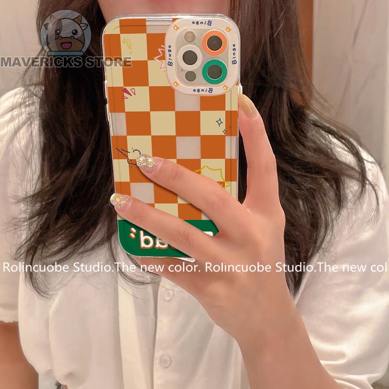 Ốp Điện Thoại Họa Tiết Bàn Cờ Vàng Cho 13/11/12pro/iPhonex/xs max/XR/7p/8plus