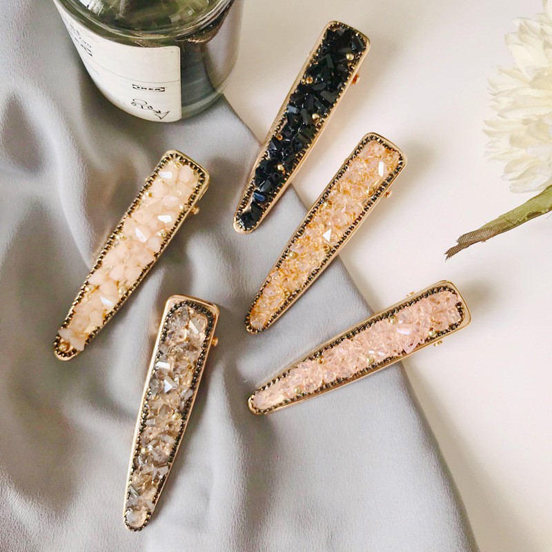 Kẹp Tóc Đính Đá Pha Lê Sang Trọng Quý Phái