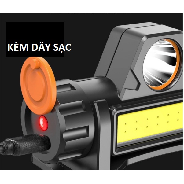 Đèn pin sạc cob led headlight 2 chế độ  đa năng  đội đầu chuyên  thám hiểm cắm trại phượt  - Đèn Thiết Bị Chiếu Sáng