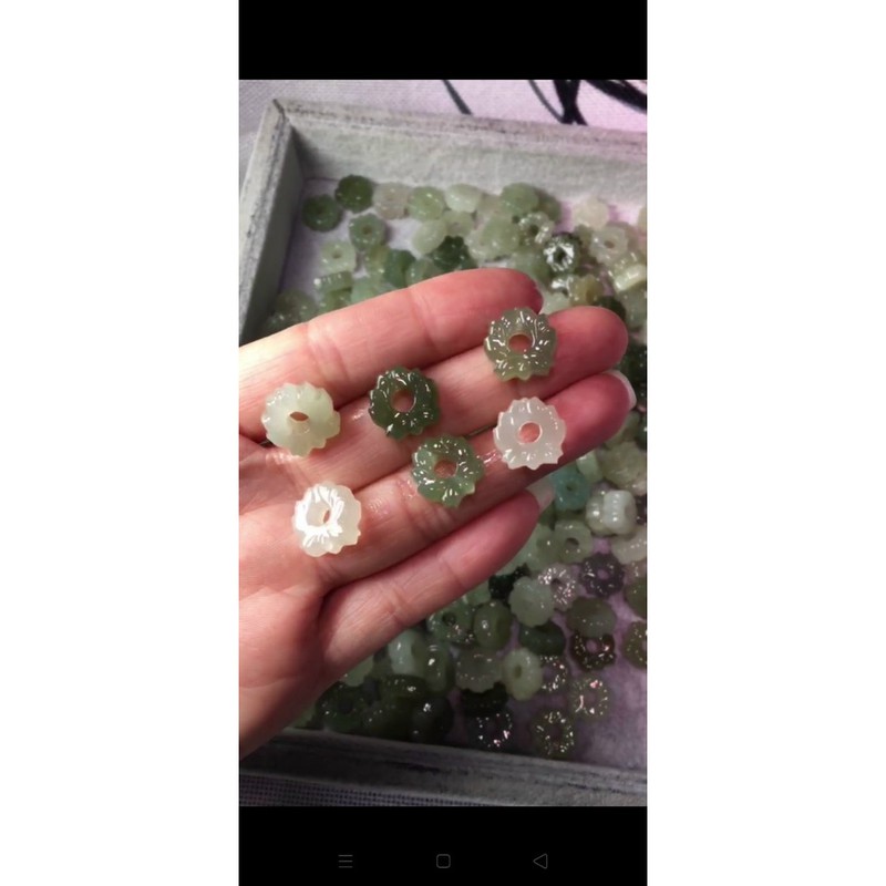 Charm Bạc Đá Hoa sen ngọc hòa điền