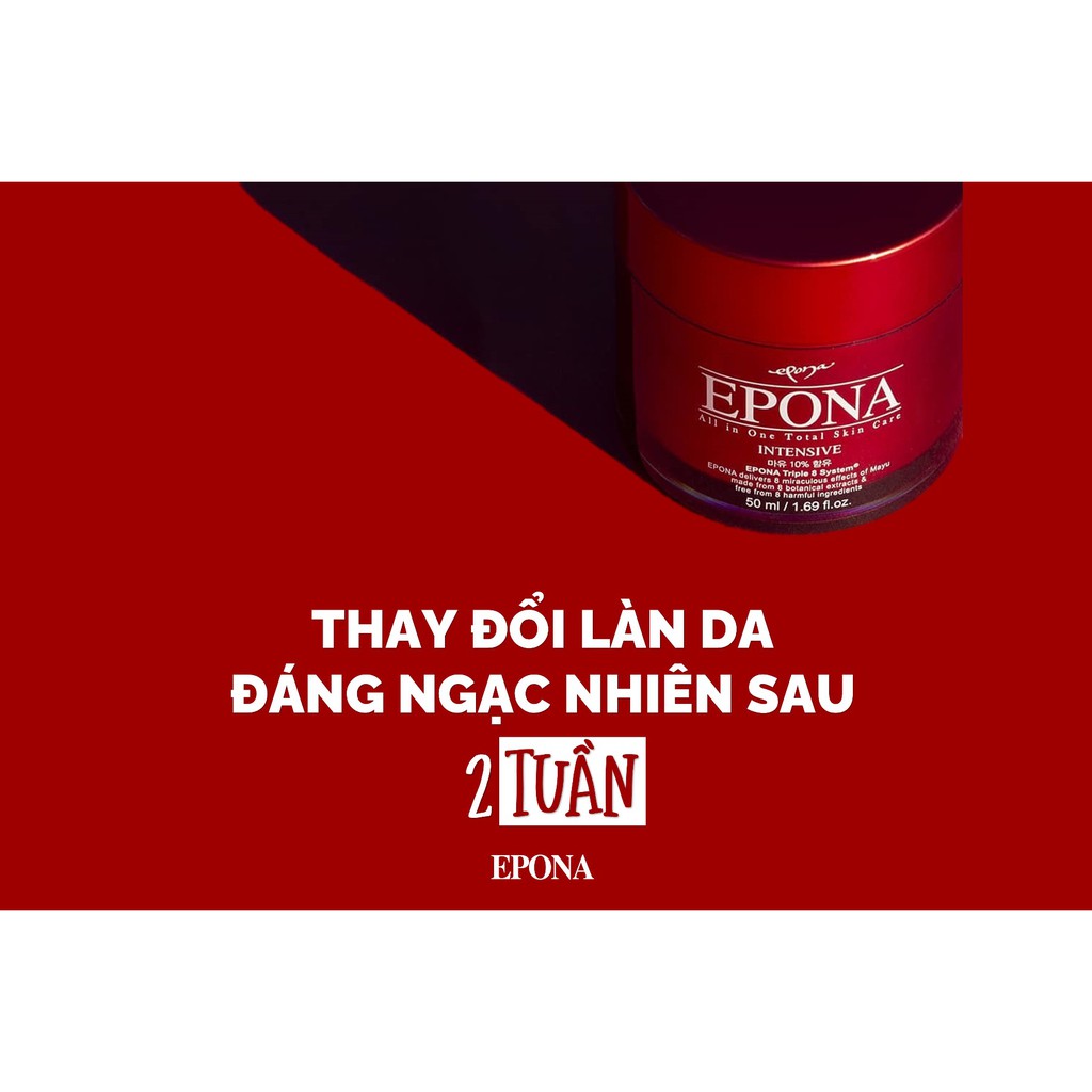 Kem Dưỡng Da Đa Năng Ngừa Lão Hóa, Dưỡng Sáng Da Chiết Xuất Dầu Ngựa EPONA All-In-One Total Skin Care Intensive 50ml
