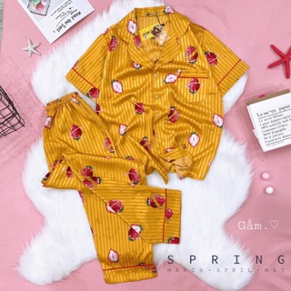 Pyjama lụa gấm loại 1  40-58kg
