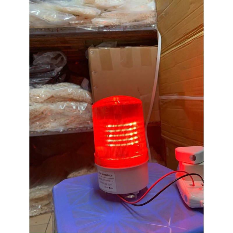 đèn quay cảnh báo cắm điện, chạy bằng pin có còi, không còi 12v-24v-220v