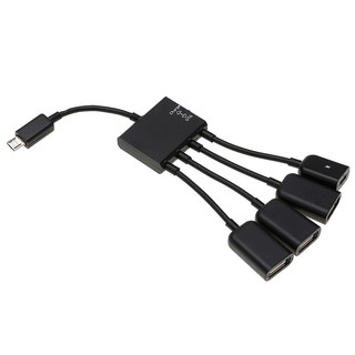 Adapter Chuyển Đổi Micro Usb Sang 3 Cổng Usb 2.0 Màu Đen