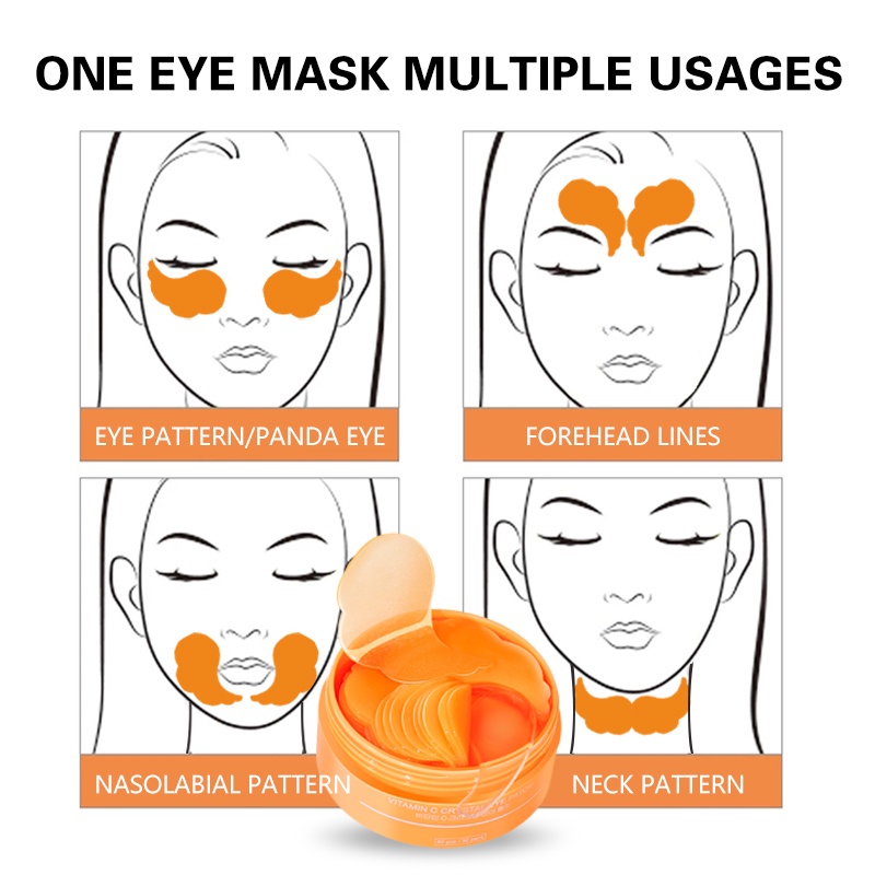 Set 60 Mặt Nạ Mắt SKIN EVER Vitamin C Pha Lê Dưỡng Ẩm Chống Lão Hóa Và Nếp Nhăn | BigBuy360 - bigbuy360.vn