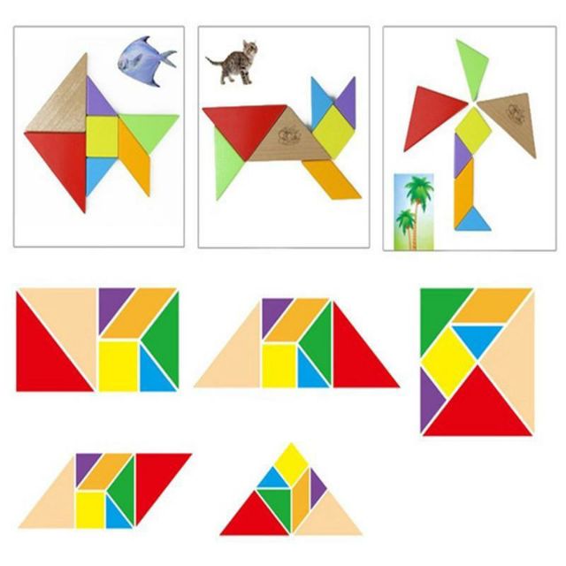 [LOẠI TỐT ] Đồ chơi xếp hình Tangram cổ điển