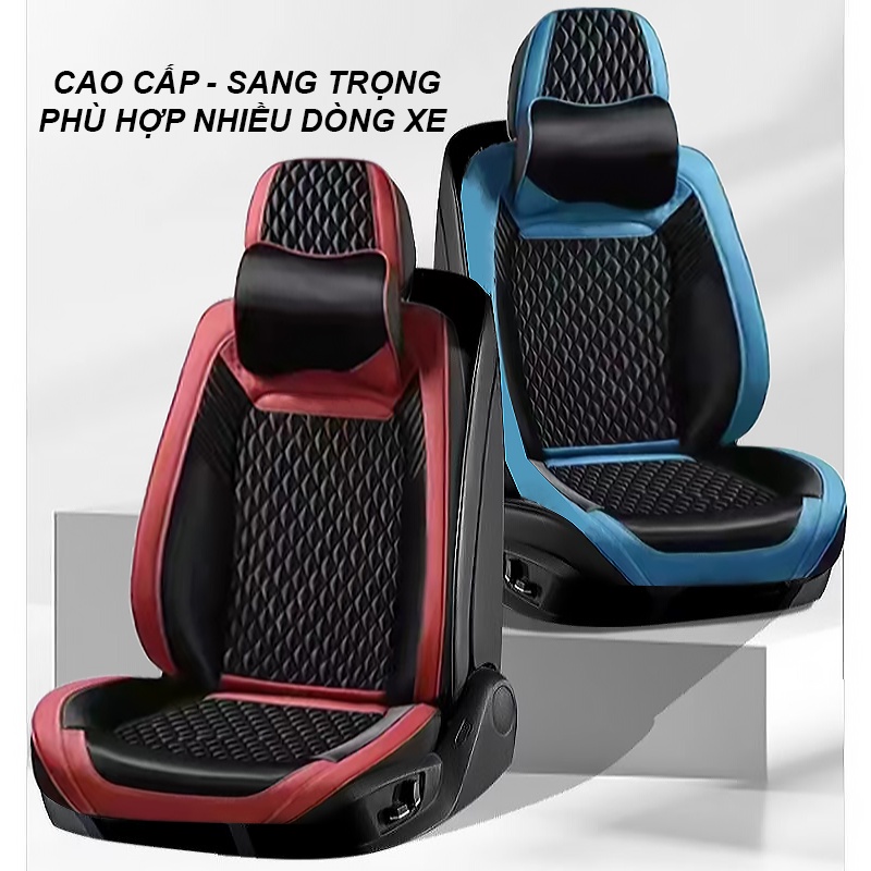 Bọc ghế ô tô So Easy 4-5 chỗ C122-BDGD kèm gối tựa đầu ô tô thoáng khí chắc chắn không dễ rách
