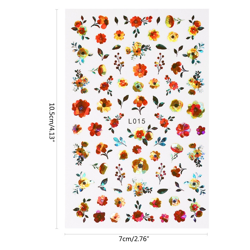 Miếng Dán Trang Trí Móng Tay 3D Hình Hoa Lá Cho Nữ
