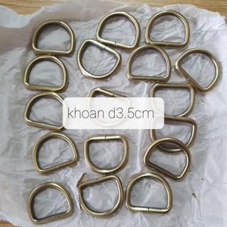 Set 5 bộ /10c Khoen chữ D loại tốt size từ 2cm đến 5cm