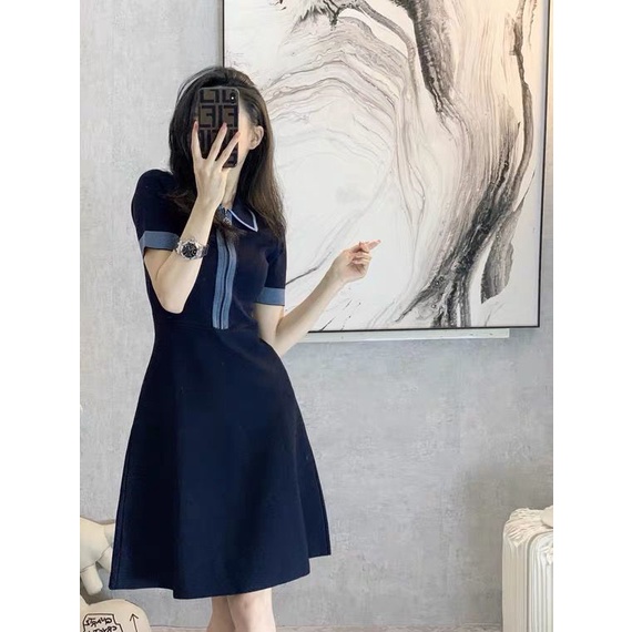 Đầm Dệt Kim Cổ Polo Tay Ngắn Dáng Ôm Thời Trang Mùa Hè Kiểu Pháp Hàng Mới Dành Cho Bạn Nữ 2021