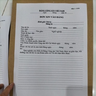 Hồ sơ đảng viên ( chất liệu đẹp)- bộ đầy đủ