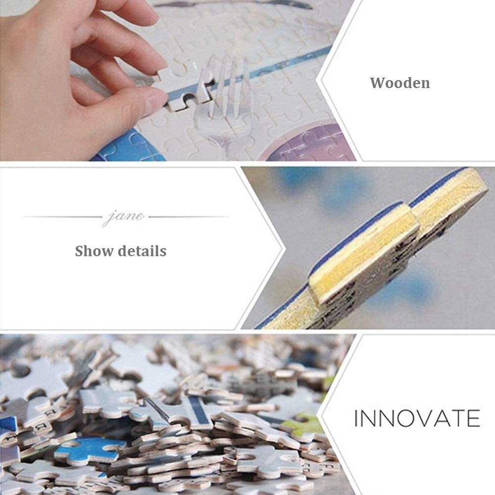 Bộ Xếp Hình 500 Mảnh Gỗ Nhiều Màu Sắc 150pc / 1000 Miếng Ghép Hình Thám Tử Conan Diy