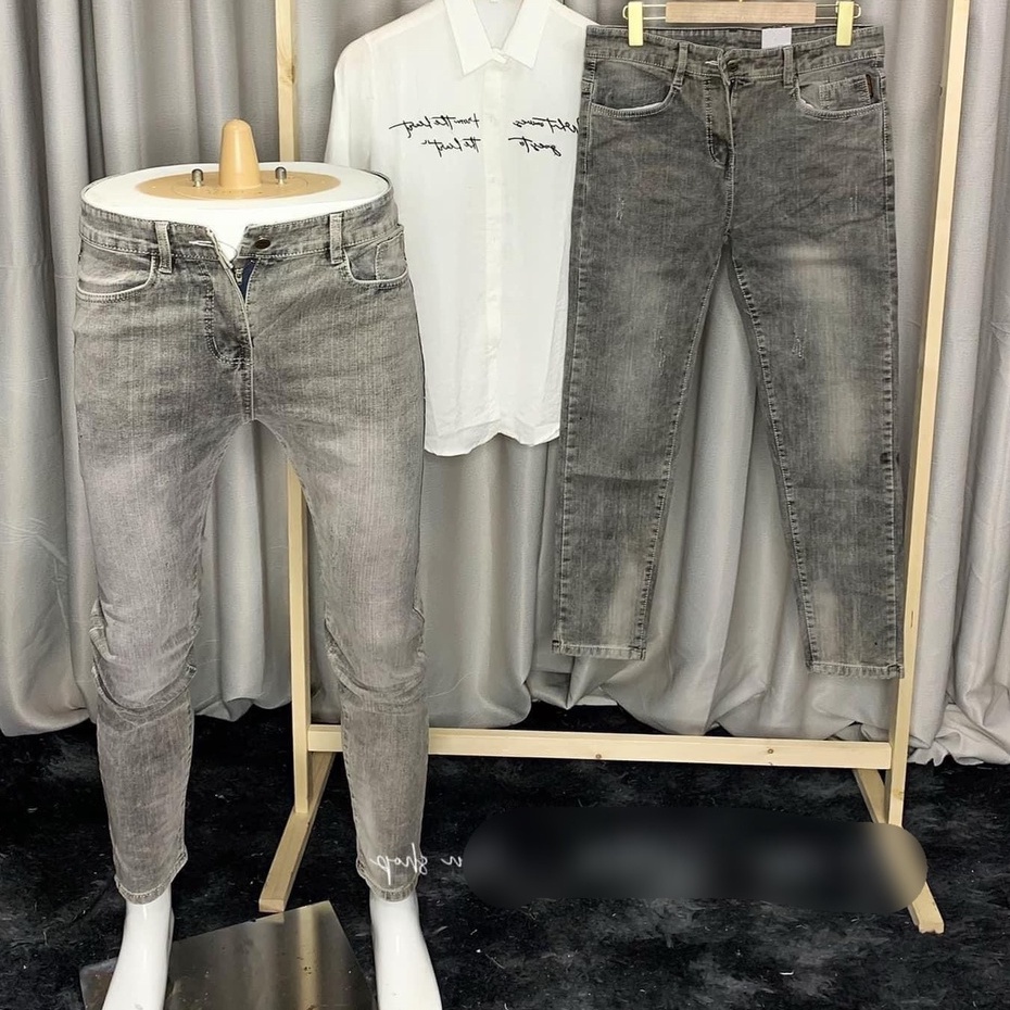 Quần jean nam xám trơn chất bò cao cấp co dãn 4 chiều đẹp from dáng skinny mẫu mới thời trang cao cấp beautiulgilr T61