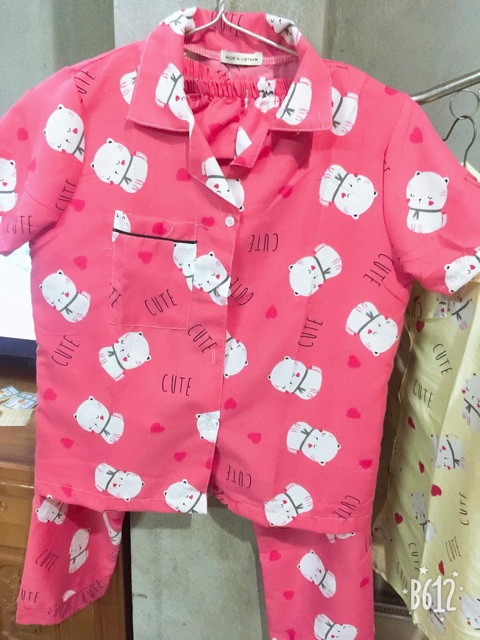 ĐỒ BỘ PIJAMA THÁI LAN TAY NGẮN QUẦN DÀI (KHÔNG VIỀN)