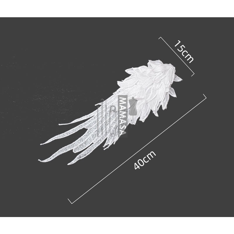 1 Cặp Huy Hiệu Cài Áo Hình Đôi Cánh Thiên Thần