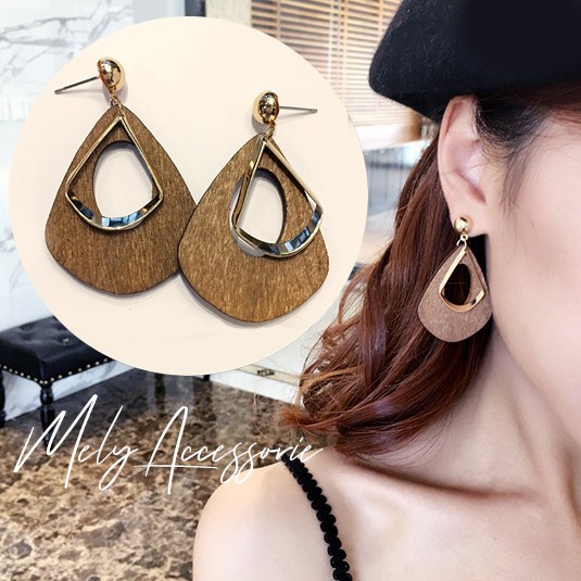 MELY - BÔNG TAI HÀN QUỐC XANH LÁ 356