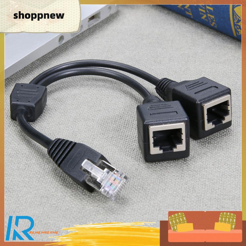 Dây Cáp Chia Cổng Mạng Rj45 Male Sang 2 Female Đen | BigBuy360 - bigbuy360.vn