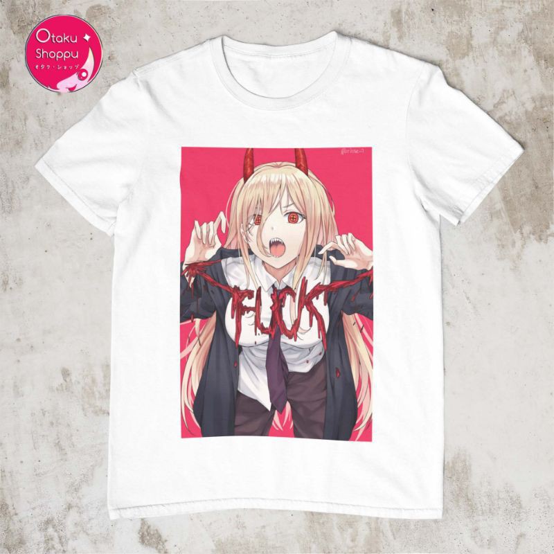 HOT🔥 Áo Phông Anime Chainsaw Man Power F*ck shirt mẫu mới cực chât