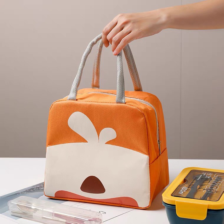 Túi Giữ Nhiệt Đựng Hộp Cơm Hình Gấu Đáng Yêu Chống Thấm Nước Cao Cấp