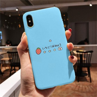 Ốp lưng trơn Iphone họa tiết đơn giản Quả dâu