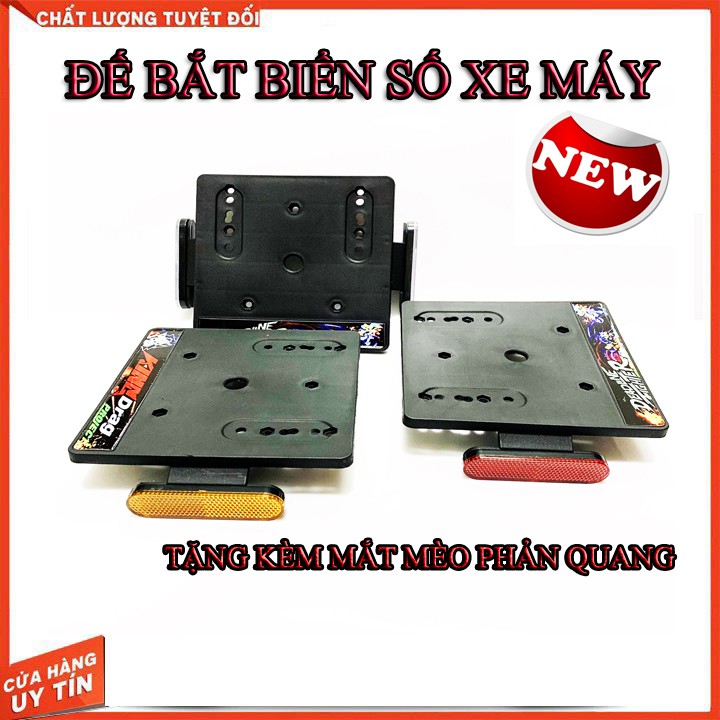 KHUNG BIỂN SỐ XE MÁY(PÁT BẮT BIỂN) TẶNG MẮT MÈO PHẢN QUANG