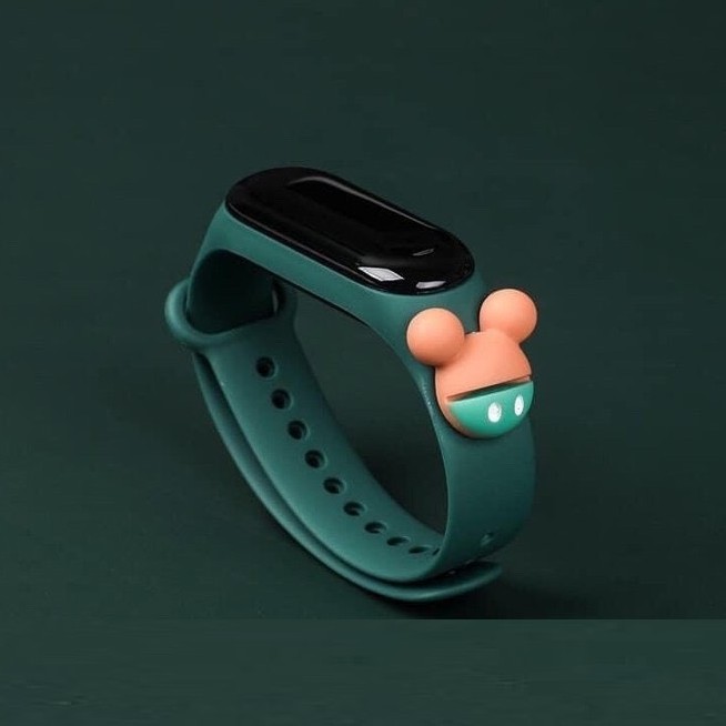 Đồng Hồ ZGO DISNEY nhiều màu thay được dây cao su miband 3 4 mẫu nam nữ unisex cho trẻ em thể thao