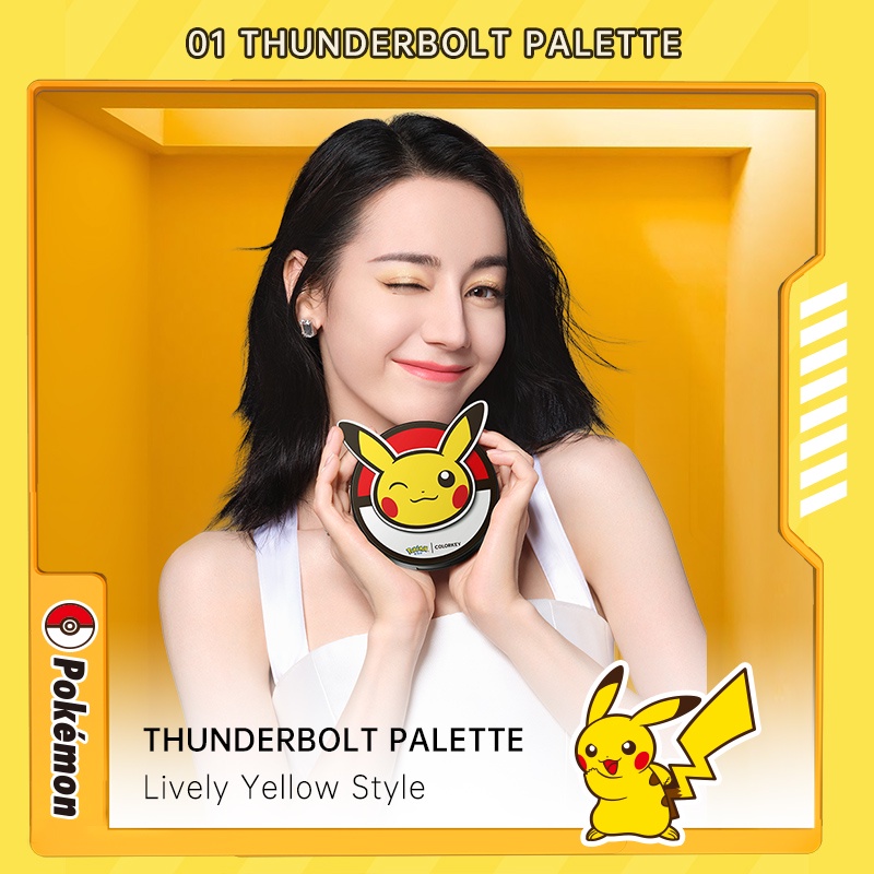 Bảng phấn mắt COLORKEY X Pokemon màu lì và ánh nhũ kết hợp trang điểm kháng nước lâu trôi 8g | BigBuy360 - bigbuy360.vn