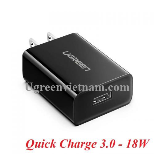 Củ sạc nhanh cổng USB Ugreen 60495 CD122 18W Quick Charge 3.0