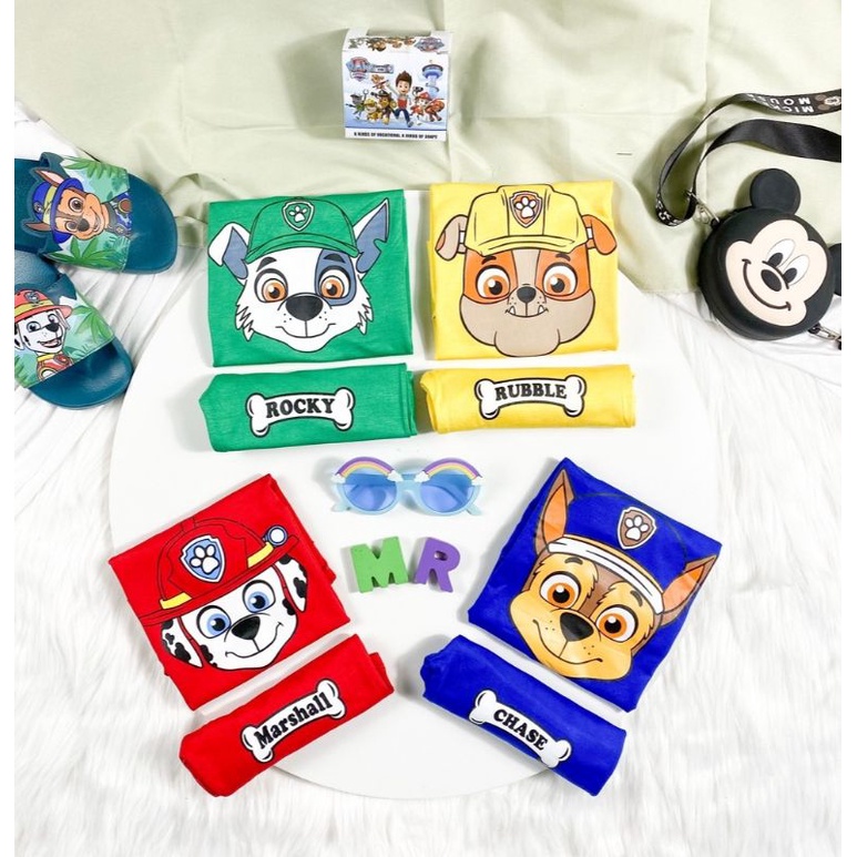 Đồ Bộ Ngắn Tay MINKY MOM In Hình đội Chó Cứu Hộ Paw Patrol Cho Bé