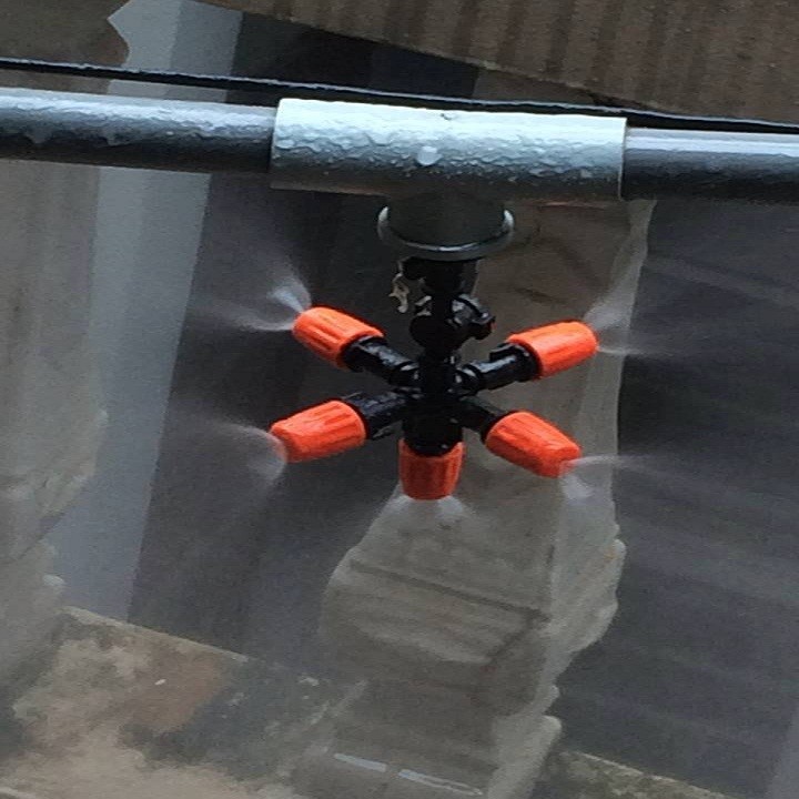 Bộ béc phun sương 5 hướng cam kèm PVC 21