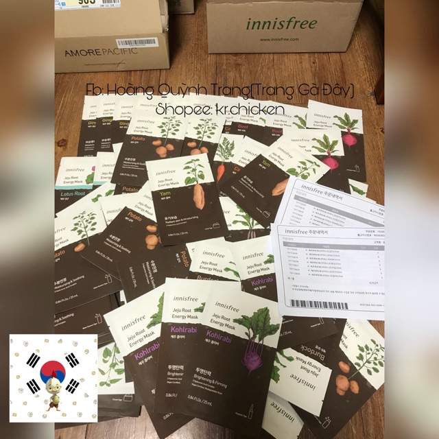 [PICK STORE+BILL] Mặt Nạ Dưỡng Da Chiết Xuất Từ Rau Củ Innisfree Jeju Root Energy Mask 25ml