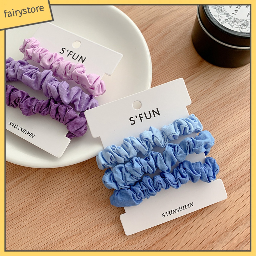 Set 3 Dây Cột Tóc Phối Màu Gradient Cá Tính Cho Nữ