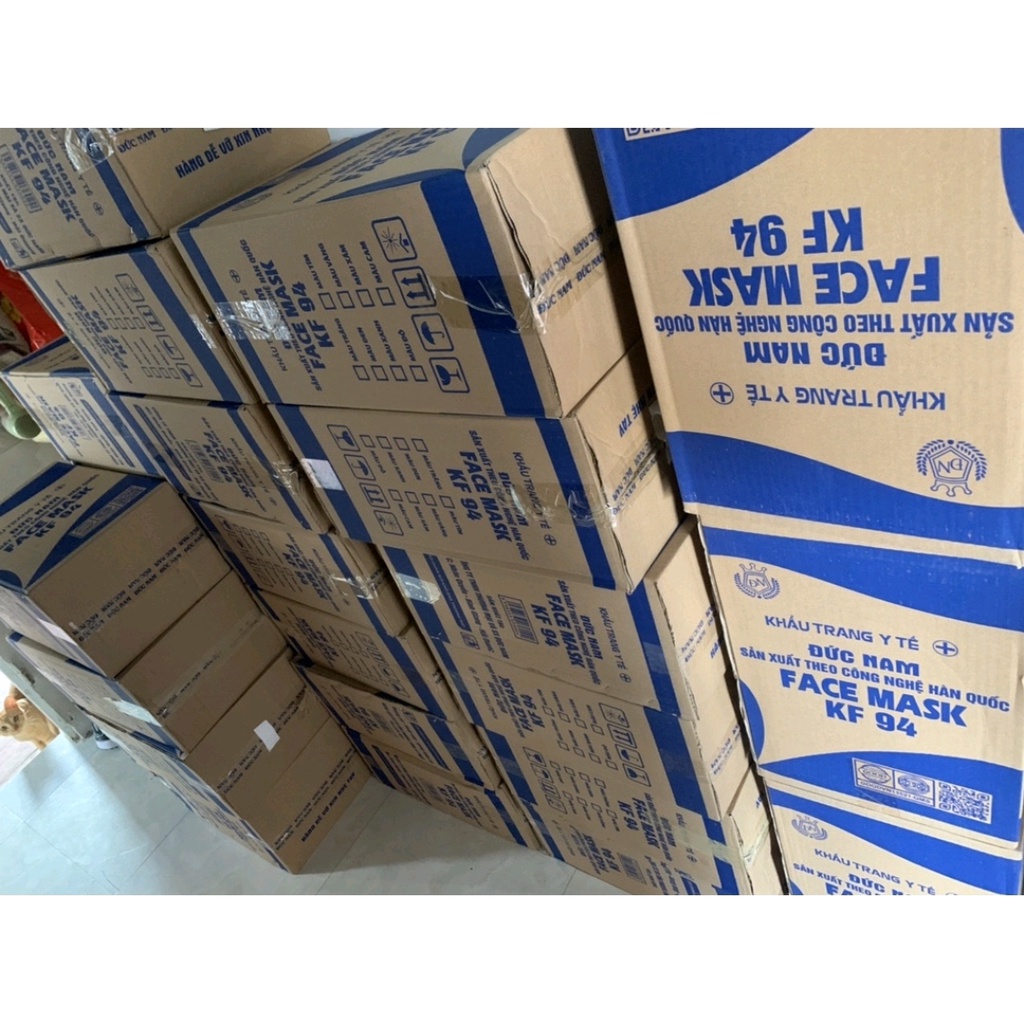 Thùng Khẩu trang 4D Mask KF94 _  Kháng Khuẩn , Chống bụi mịn , Chống Vi Khuẩn Tái Sử Dụng