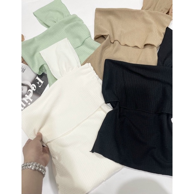 Áo thun croptop 1 bên vai như hình